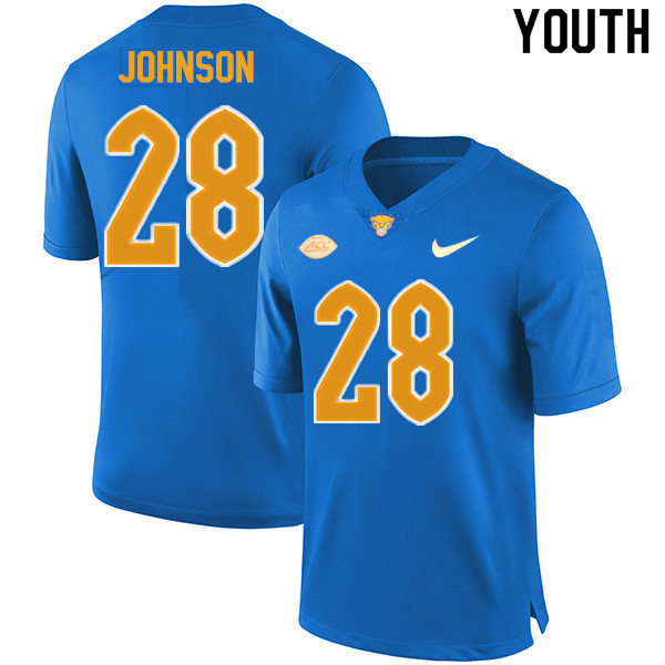 Youth #28 Kylan Johnson Pitt Panthers College Football Jerseys Sale-New Royal